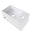Fonteinset Yano Solid Surface Rechts 36x20x16cm Toiletkraan Clickwaste Sifon Koper