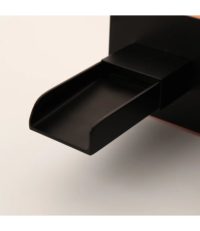 Inbouw wastafelkraan Vierkant New Born Zwart