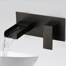 Inbouw wastafelkraan Vierkant New Born Zwart