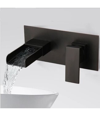 SANI-SUPPLY Inbouw wastafelkraan Vierkant New Born Zwart