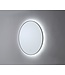 SANI-SUPPLY Badkamerspiegel Cleo Lux Rond Zwart 60x60cm Dimbaar Geintegreerde LED Verlichting 3 kleur instelbaar Touch Schakelaar spiegelverwarming