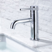 Wastafelkraan Amore Opbouw Laag Rond Chroom 1 Greeps