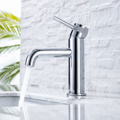 Wastafelkraan Amore Opbouw Laag Rond Chroom 1 Greeps