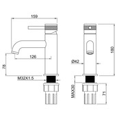 Wastafelkraan Amore Opbouw Laag Rond Chroom 1 Greeps