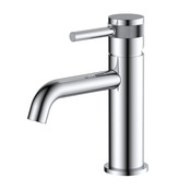 Wastafelkraan Amore Opbouw Laag Rond Mat Zwart 1 Greeps