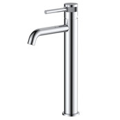 Wastafelkraan Amore Opbouw Hoog Rond Chroom 1 Greeps