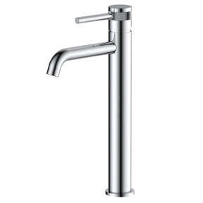 Wastafelkraan Amore Opbouw Hoog Rond Chroom 1 Greeps