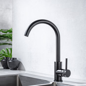 Keukenkraan Amore Mengkraan Rond Mat Zwart Messing Eengreeps Draaibaar Uitloop Keukenkraan Amore Mengkraan Rond Mat Zwart Messing Eengreeps Draaibaar Uitloop