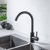 Keukenkraan Amore Mengkraan Rond Mat Zwart Messing Eengreeps Draaibaar Uitloop Keukenkraan Amore Mengkraan Rond Mat Zwart Messing Eengreeps Draaibaar Uitloop