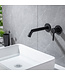 Wastafelkraan Amore Inbouw Mat Zwart Mengkraan Rond 1 Greeps