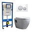 GEBERIT Geberit UP 320 Toiletset -Daley Sigma-01 Mat Chroom - Inbouw WC Hangtoilet Wandcloset