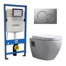 Geberit UP 320 Toiletset -Daley Sigma-01 Chroom Mat Chroom - Inbouw WC Hangtoilet Wandcloset