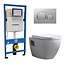 GEBERIT Geberit UP 320 Toiletset -Daley Sigma-01 Chroom Mat Chroom - Inbouw WC Hangtoilet Wandcloset