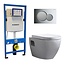 GEBERIT Geberit UP 320 Toiletset -Daley Sigma-01 Zwart - Inbouw WC Hangtoilet Wandcloset