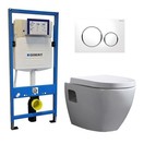 Geberit UP 320 Toiletset -Daley Sigma-20 Wit Mat Chroom - Inbouw WC Hangtoilet Wandcloset