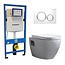 GEBERIT Geberit UP 320 Toiletset -Daley Sigma-20 RVS Geborsteld - Inbouw WC Hangtoilet Wandcloset
