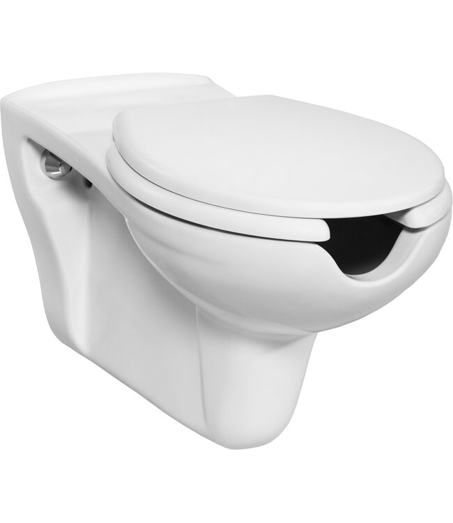 Toiletbril Mindervaliden Wit softclose WC-Bril 37x40cm