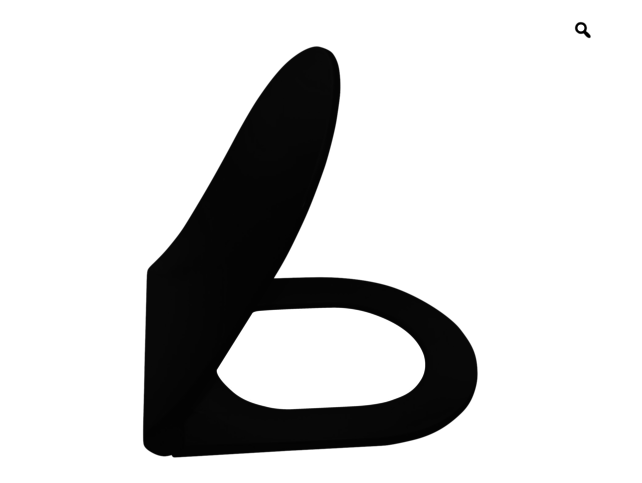 Toiletbril Aloni Mat zwart Softclose Ultra Dun 36x44cm