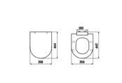 Toiletbril Duroplast Wit 36x44x4cm Softclose inox scharnieren Toiletbril Duroplast Wit 36x44x4cm Softclose inox scharnieren