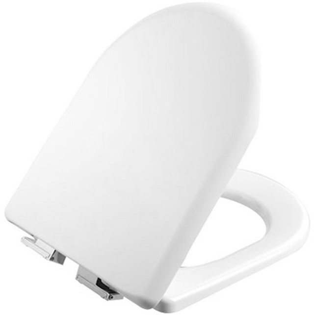 Toiletbril Duroplast Wit 36x44x4cm Softclose inox scharnieren Toiletbril Duroplast Wit 36x44x4cm Softclose inox scharnieren