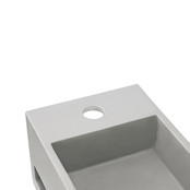 Fontein Toilet - Toiletmeubel WC Solid Surface 36x16cm - Betonlook Links
