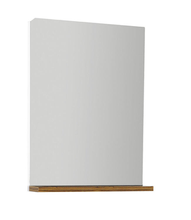 Fonteinkast Compleet Set Elma Eiken/Wit met onderkast spiegel en Keramisch Wastafel 44x54x25 cm Creavit