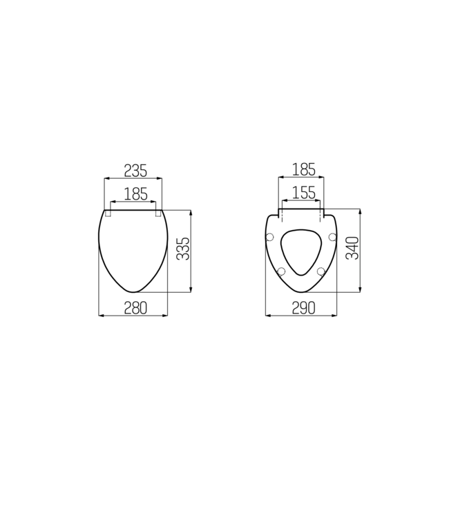 Toiletbril Kids Inox scharnieren Kinder sanitair Wc-bril