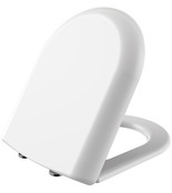 Toiletbril Grande XXL Wit Softclose Inox Scharnieren 48x42cm