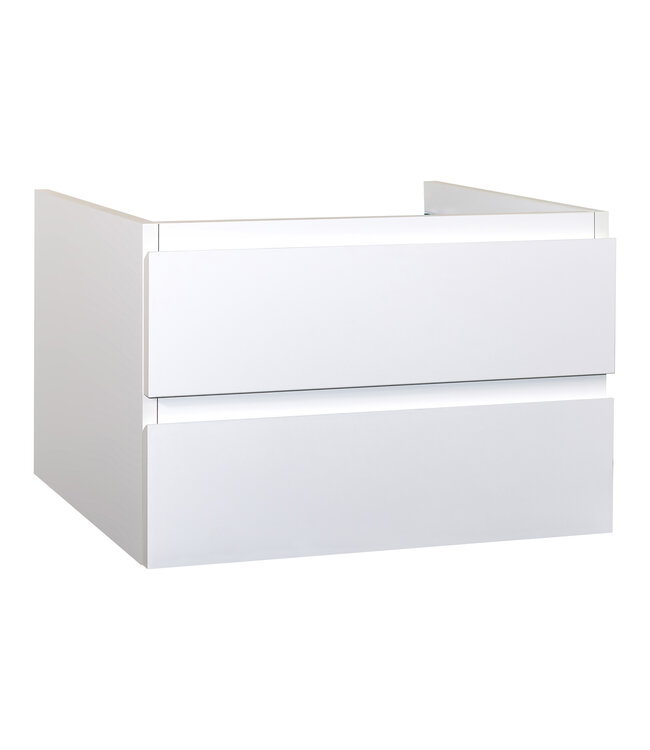 Creavit Sally Badkamermeubel 100cm Hoogglans Wit met 2 lades met Keramische Wastafel