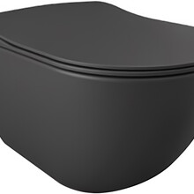 Creavit FE322 Randloos Hangtoilet met Bidet Mat Antraciet met softclose toiletbril 51x35,5x29cm