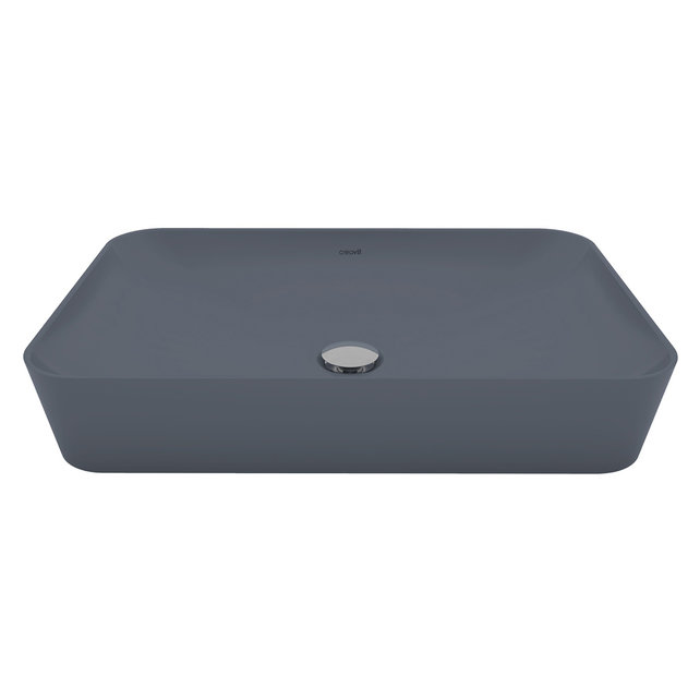 Keramische Opzet wastafel Creavit ULO Mat Basalt 60x40x11cm Keramische Opzet wastafel Creavit ULO Mat Basalt 60x40x11cm