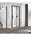 Douchecabine Brescia 120x90cm Mat Zwart Antikalk Helder Glas 6mm Veiligheidsglas Easy Clean