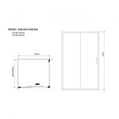 Douchecabine Brescia 120x90cm Mat Zwart Antikalk Helder Glas 6mm Veiligheidsglas Easy Clean