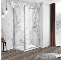 Douchecabine Brescia 120x90cm Chroom Antikalk Helder Glas 6mm Veiligheidsglas Easy Clean