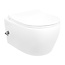 SaniPRO Randloos Hangtoilet Aloni met geïntegreerd bidetkraan Warm en Koud Wit diepspoel incl. Softclose Toiletbril Ultra Dun
