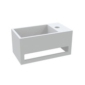 Creavit Toilet Fontein Solid Surface Rechts met handdoekhouder 35x20x15cm Links - Rechts