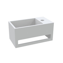 Creavit Toilet Fontein Solid Surface Rechts met handdoekhouder 35x20x15cm Links - Rechts