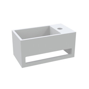 Creavit Toilet Fontein Solid Surface Rechts met handdoekhouder 35x20x15cm Links - Rechts