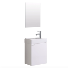 Fonteinkast Compleet set met Onderkast Wit Wastafel En de Spiegel 40x22x60cm Creavit