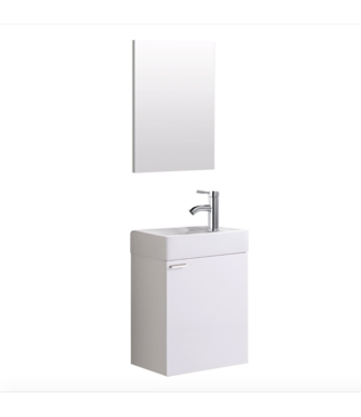 CREAVIT Fonteinkast Compleet set met Onderkast Wit Wastafel En de Spiegel 40x22x60cm Creavit