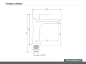 Fonteinkraan Bella Laag Glans Chroom 16cm Koudwaterkraan