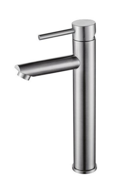 Wastafelkraan Eva Hoog RVS Rond 30cm 1-greeps