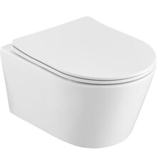 Hangend Toilet Easy Flush Compact 36x48x25 cm Rimfree incl. Slim Flatline Softclose Zitting