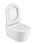 Hangend Toilet Easy Flush Compact 36x48x25 cm Rimfree incl. Slim Flatline Softclose Zitting