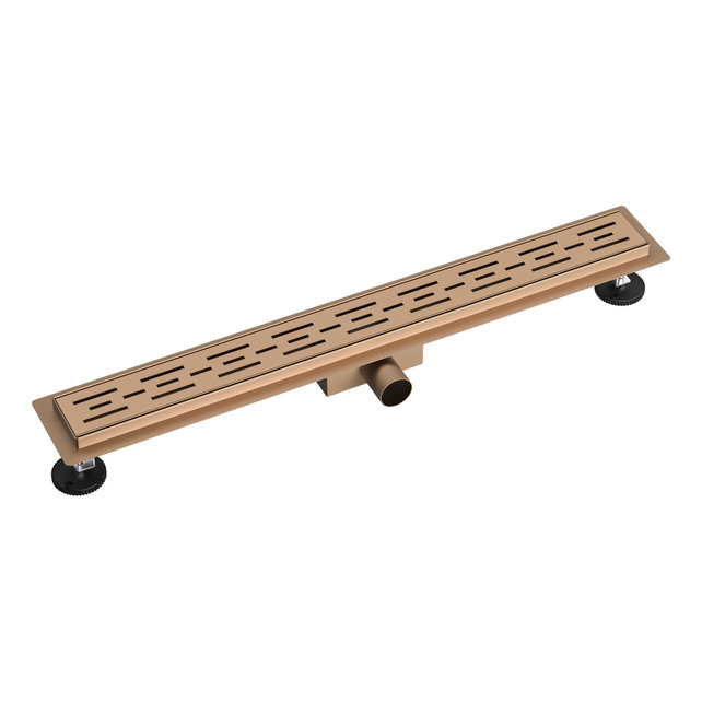 Douchegoot Aloni Geborsteld koper 90x7cm compleet Douchegoot Aloni Geborsteld koper 90x7cm compleet