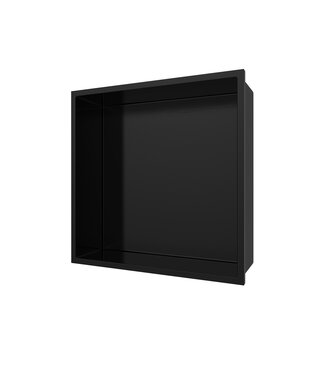 ALONI Nisjes badkamer Mat Zwart 30x30x10cm Inbouwnis Douche
