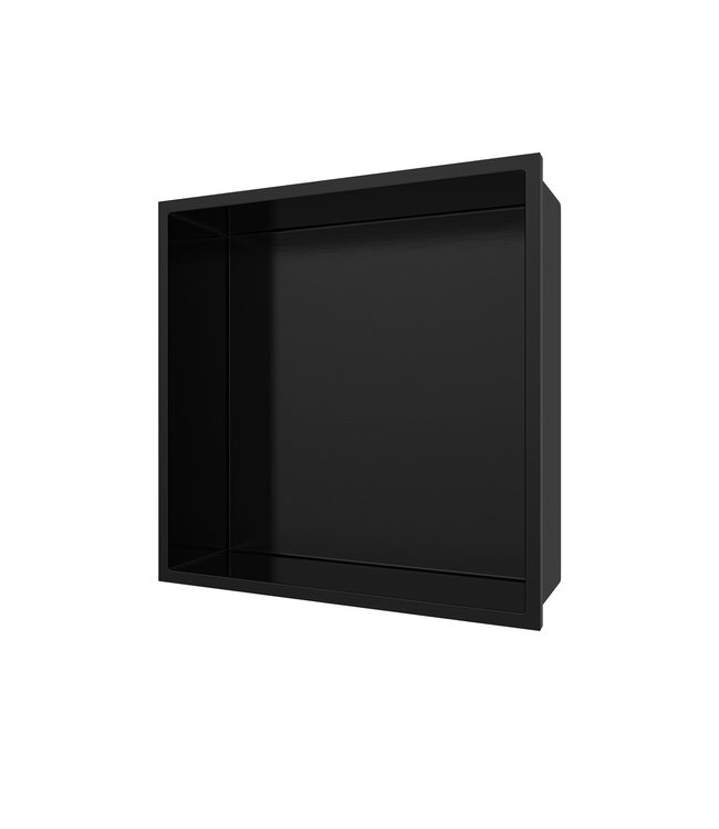 ALONI Nisjes badkamer Mat Zwart 30x30x10cm Inbouwnis Douche