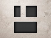 Nisjes badkamer Mat Zwart 30x30x10cm Inbouwnis Douche