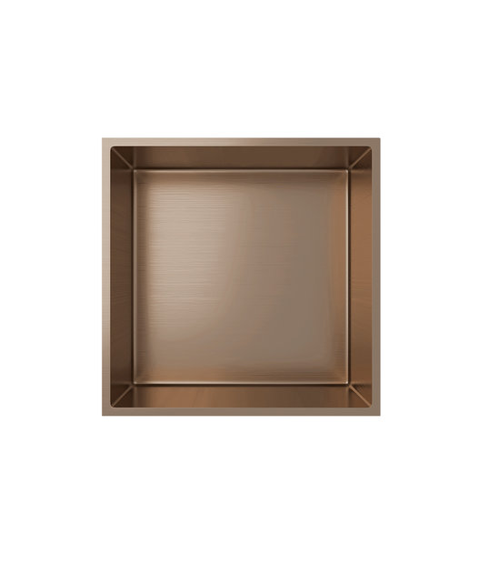 Nisjes badkamer Geborsteld goud 30x30x10cm Inbouwnis Douche