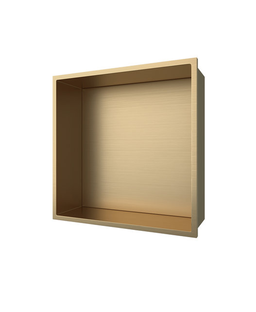 Nisjes badkamer Geborsteld goud 30x30x10cm Inbouwnis Douche